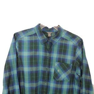 Eddie Bauer NWT Light Flannel Blue/jade green XL